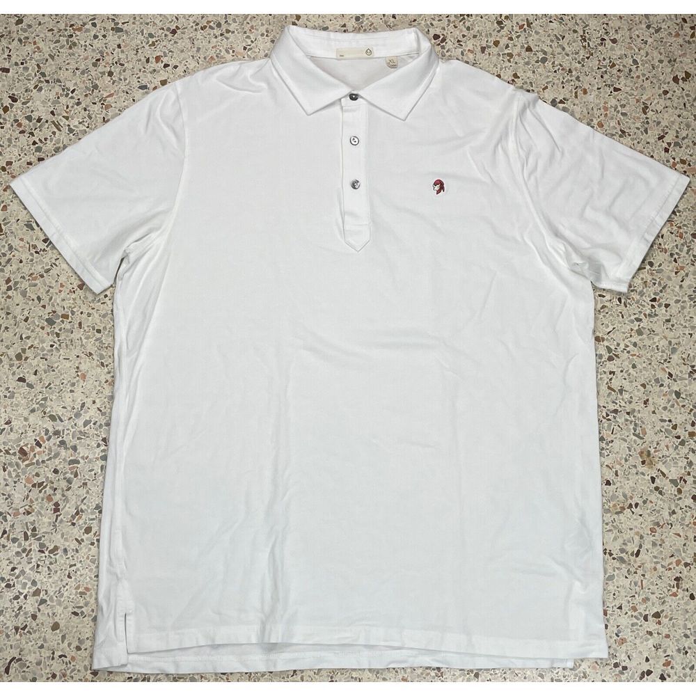 Tasc Men's White Button Up‎ Short Sleeve Polo Shirt Size XL